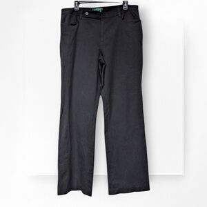 Lauren Ralph Lauren Pants Adelle Straight Leg Black Twill Slacks Size 14